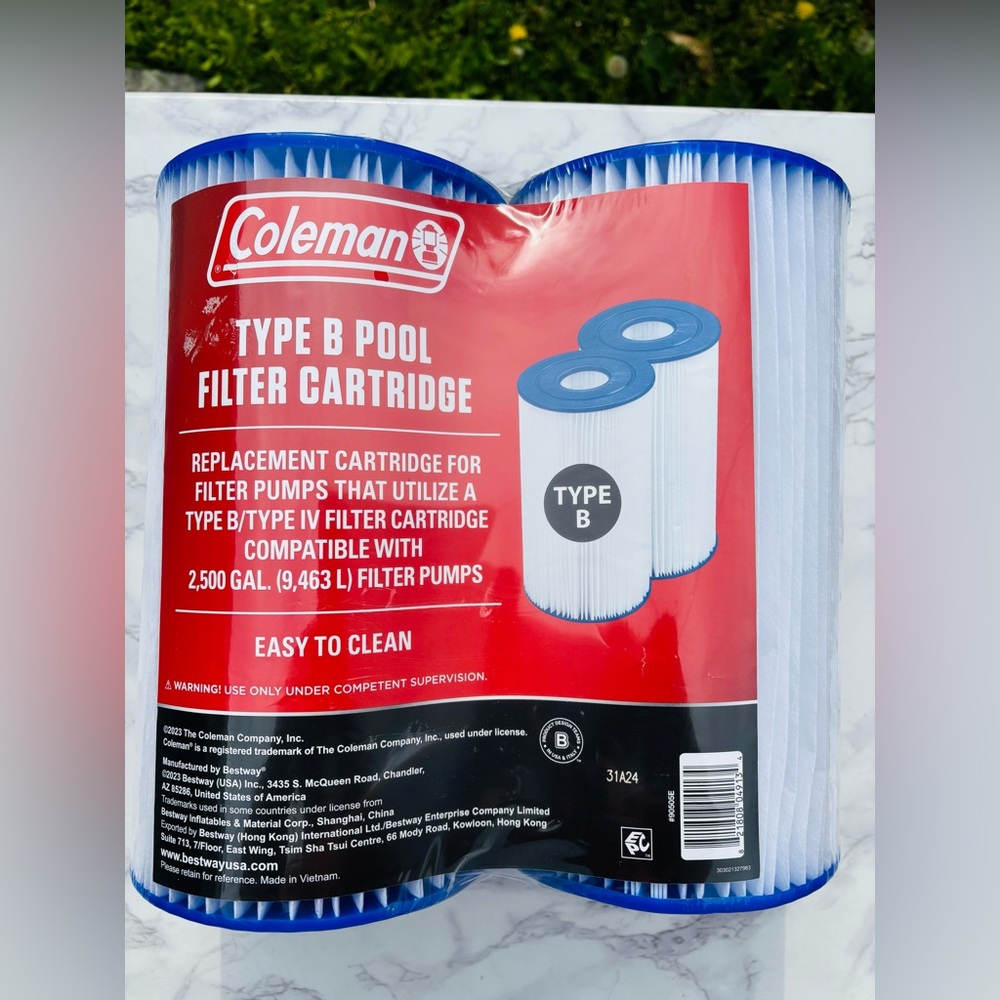 Coleman Type B Pool Filter Cartridge - Blue and White
